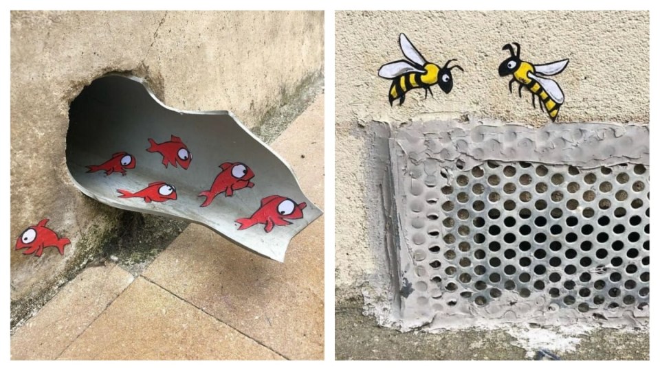Zábavné francouzské pouliční umění